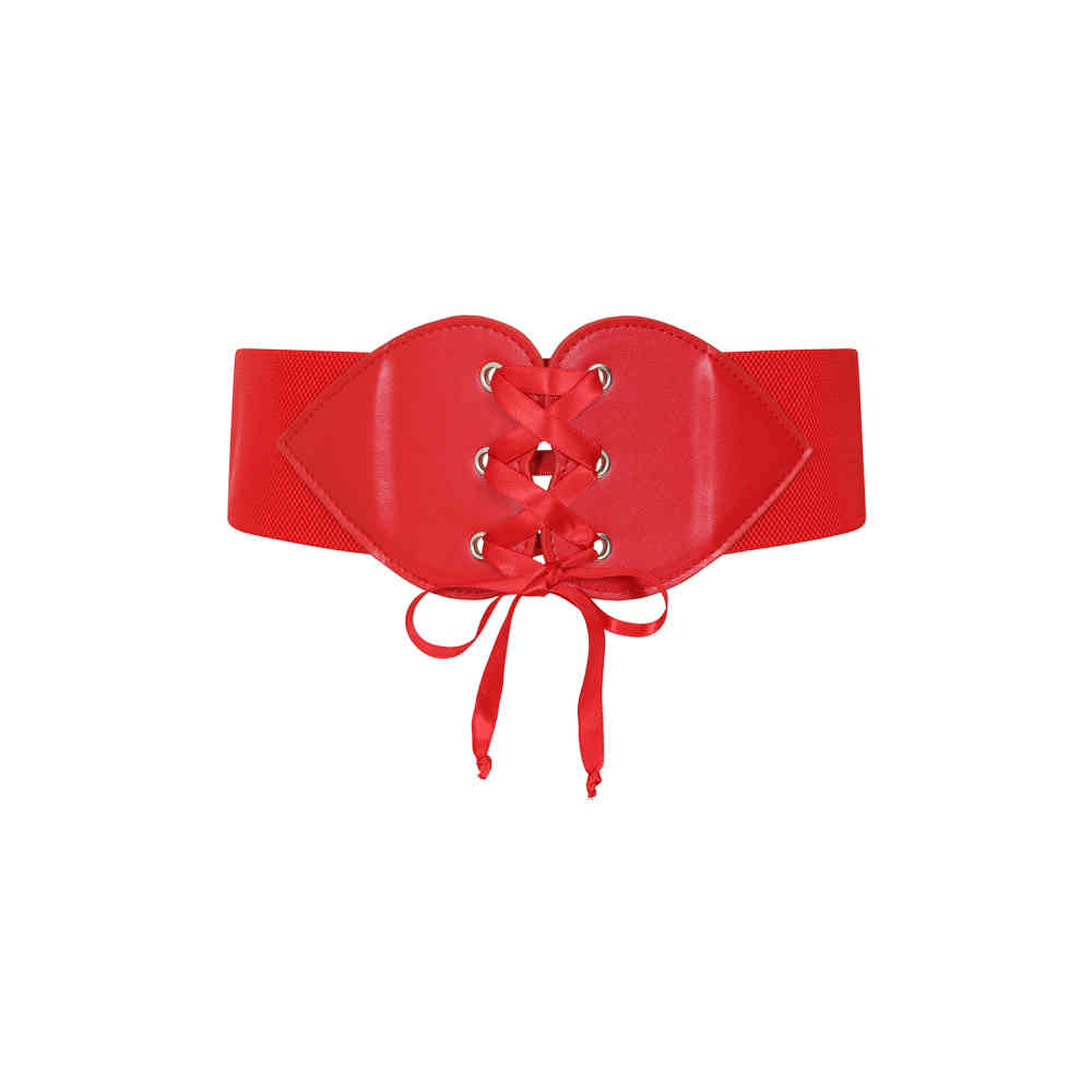 Banned - Sweatheart Elastic Taille riem - Rood
